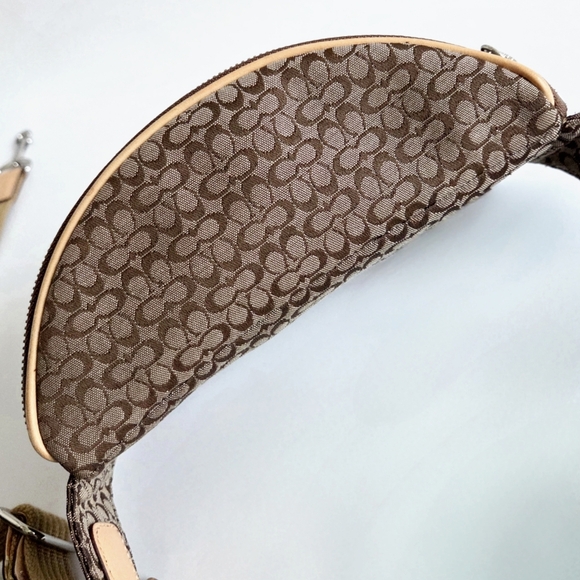 Coack Y2K Logo Fanny Pack Belt Bag, Neutral Tan Canvas & Leather Babe Vibes - Picture 7 of 16